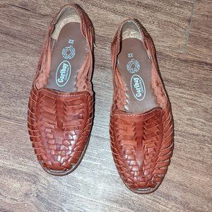 Cognac Leather Huaraches